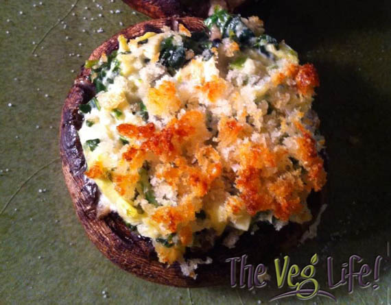 Spinach artichoke stuffed mushrooms 2