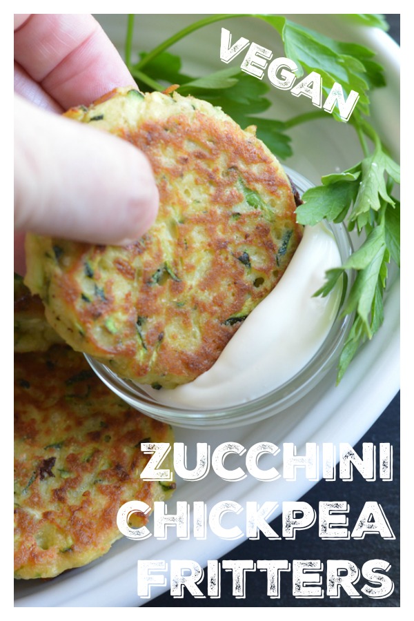 Zucchini Chickpea Fritters Pinterest Pic