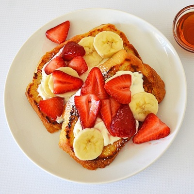 Strawberries and Cream Cheese French Toast