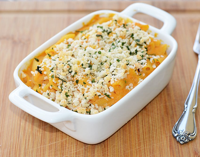 Creamy Vegan Roasted Butternut Parmesan Mac & Cheese - TheVegLife