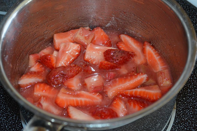 Boiling the Strawberry Rhubarb Mixture