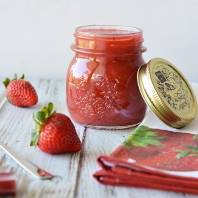 Strawberry Rhubarb Jam {Vegan}
