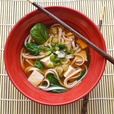 Tofu Noodle Soup {Vegan}