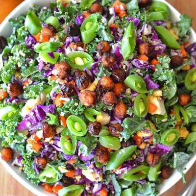 Harvest Salad with Pumpkin Vinaigrette {Vegan}