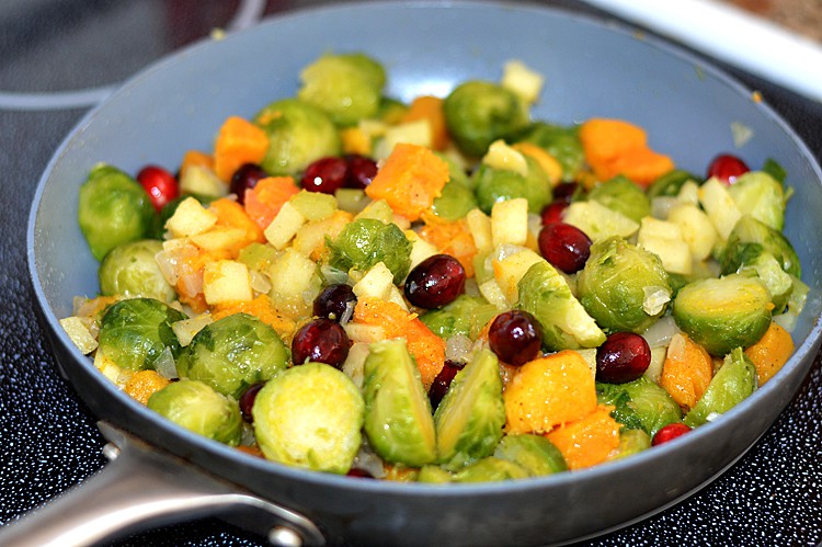 Butternut, Brussel Sprout & Cranberry Stuffing