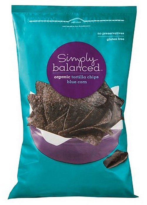 Simply Balanced Blue Corn Organic Tortilla Chips with Flax Seeds
