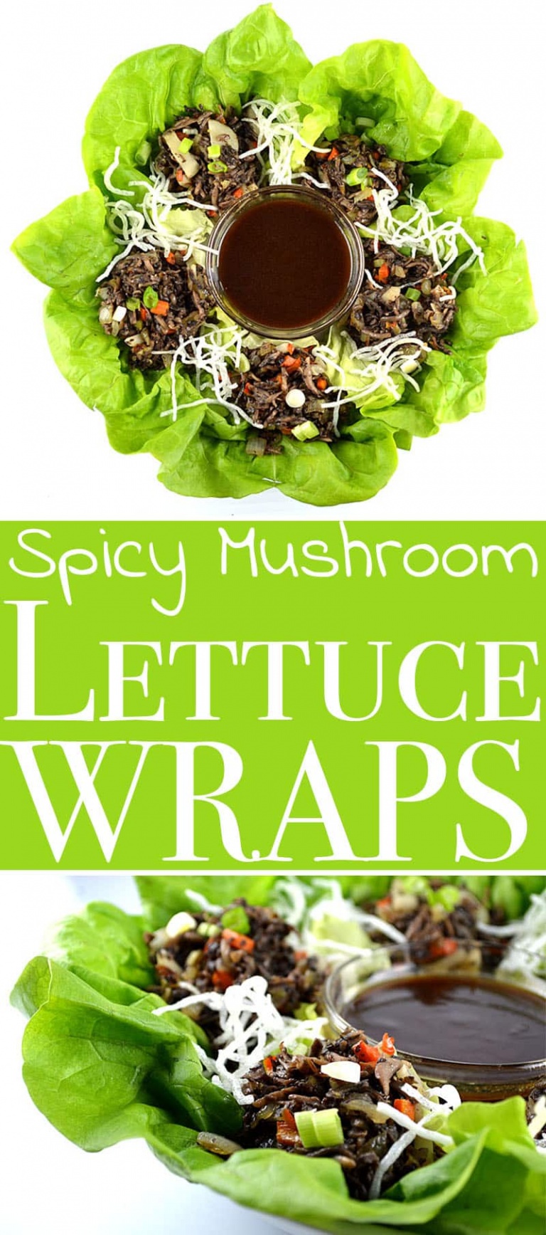 Spicy Mushroom Lettuce Wraps {Vegan} TheVegLife
