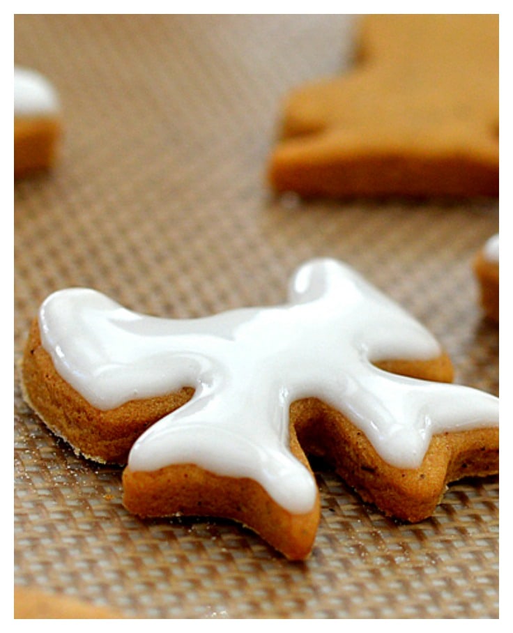 Vegan Gingerbread Cookies with Royal Icing