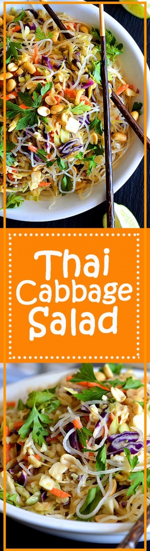 Easy Vegan Thai Cabbage Salad - TheVegLife