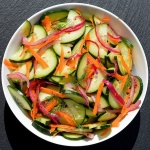 Cucumber Salad with Pickled Onions