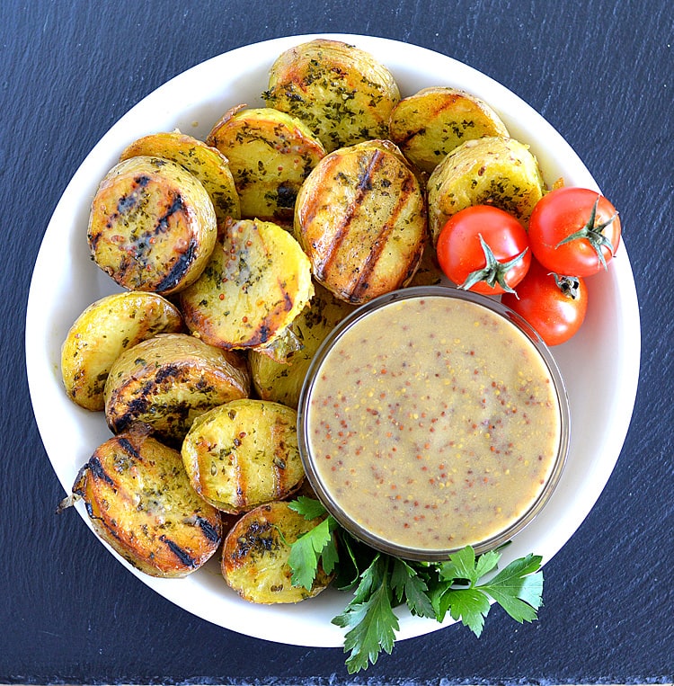 Grilled Potatoes with Mustard Vinaigrette
