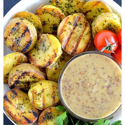 Grilled Potatoes with Mustard Vinaigrette