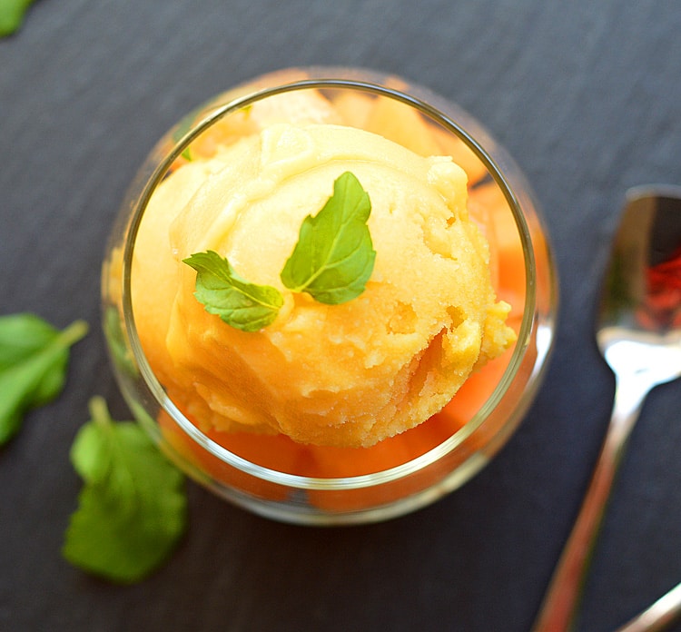 Vegan Cantaloupe Ice Cream