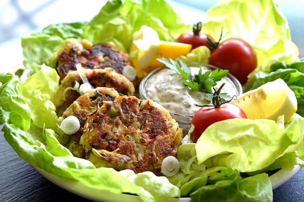 Vegan Artichoke Cakes with Homemade Tartar Sauce