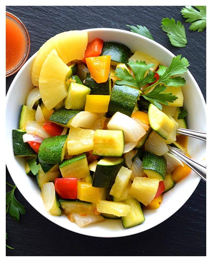 Sweet and Sour Zucchini TheVegLife