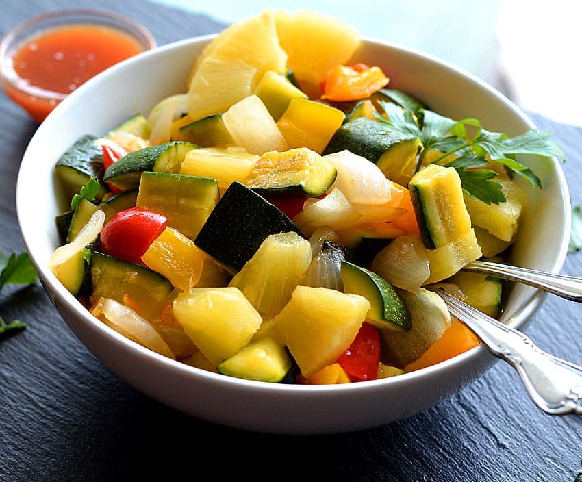 sweet and sour zucchini