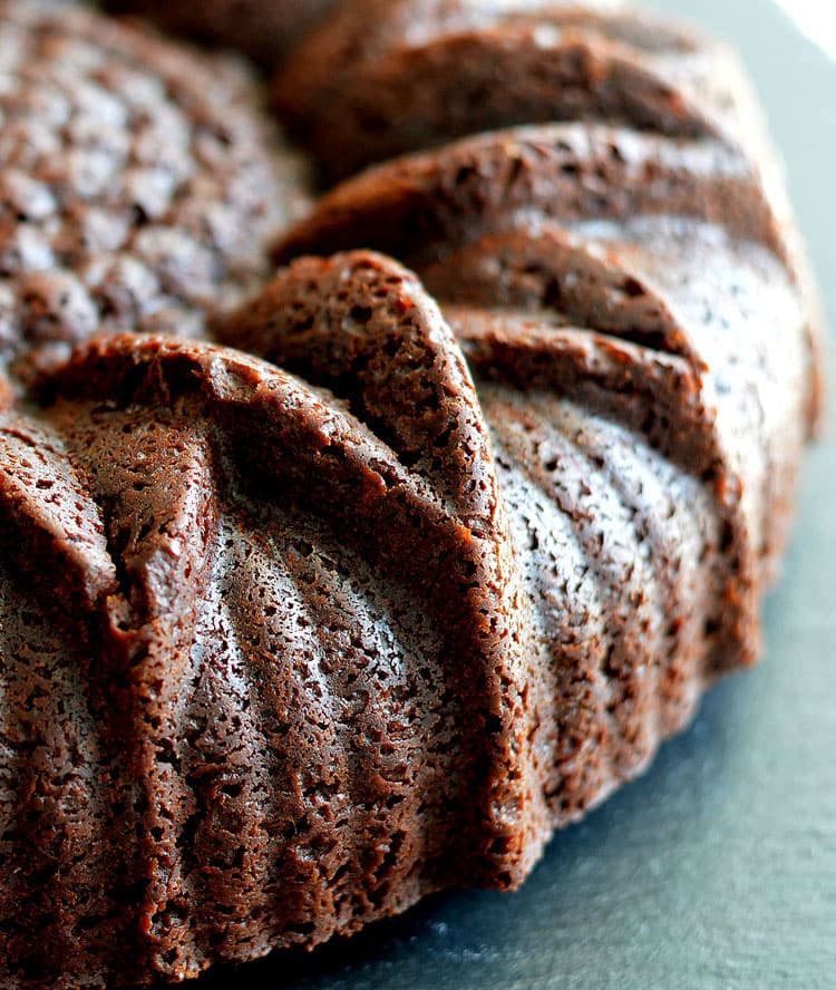 Vegan Chocolate Pumpkin Bundt Cake