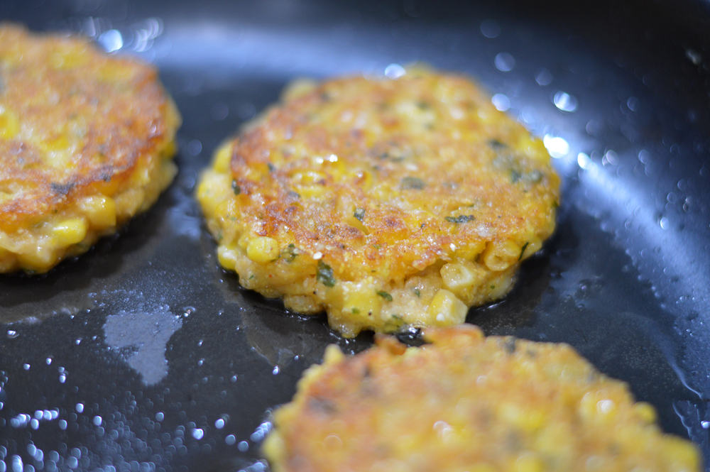 Pan fried Vegan Corn Fritters