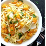 Penne with Roasted Butternut Squash & Goat Cheese