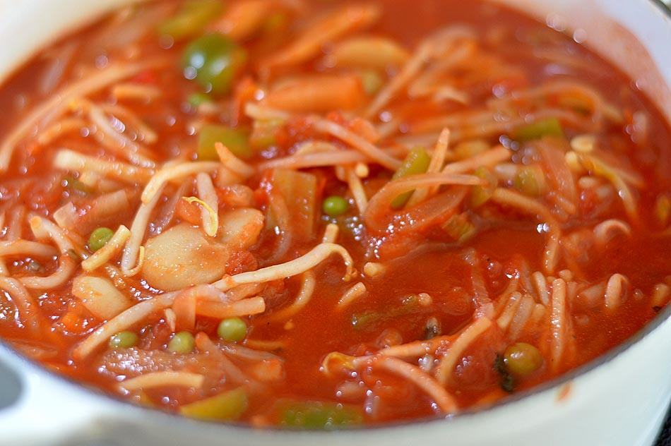 My Grandmother's Green Pepper Chow Mein