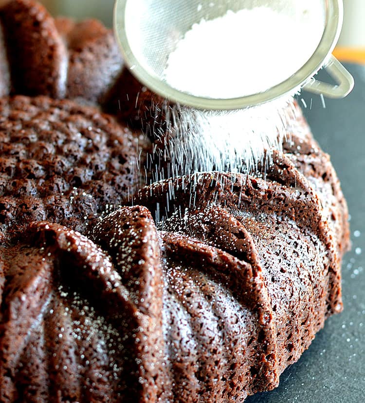 Vegan Chocolate Pumpkin Bundt Cake