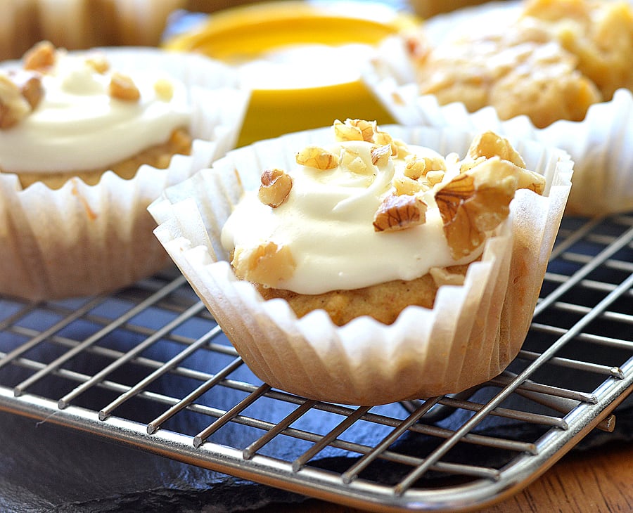 Vegan Butternut Squash Cupcakes with Maple Cream Cheese Frosting