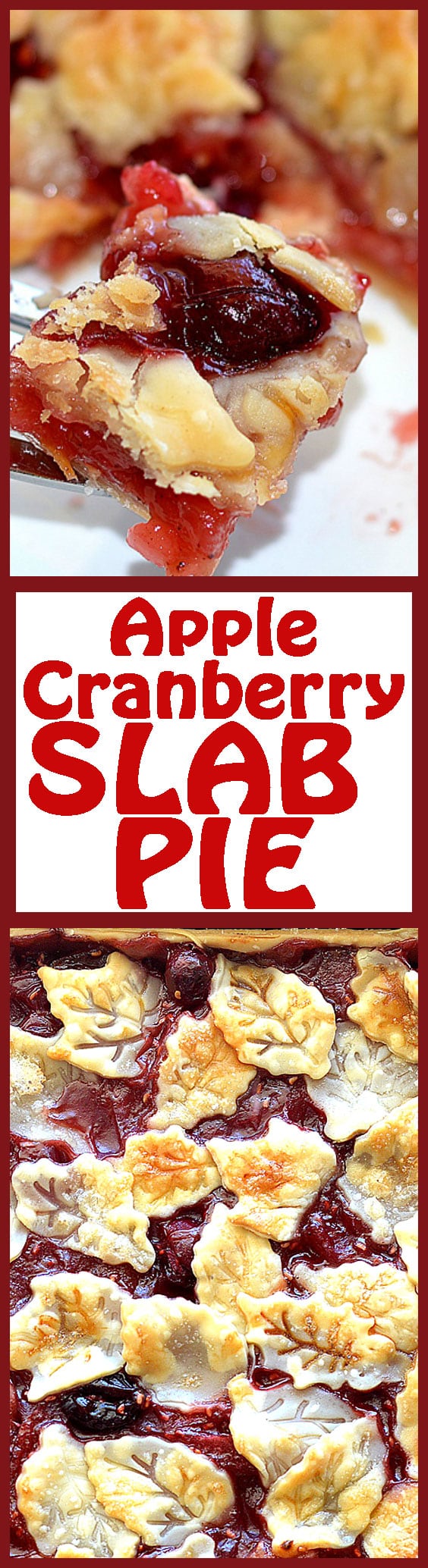 Vegan Apple Cranberry Slab Pie