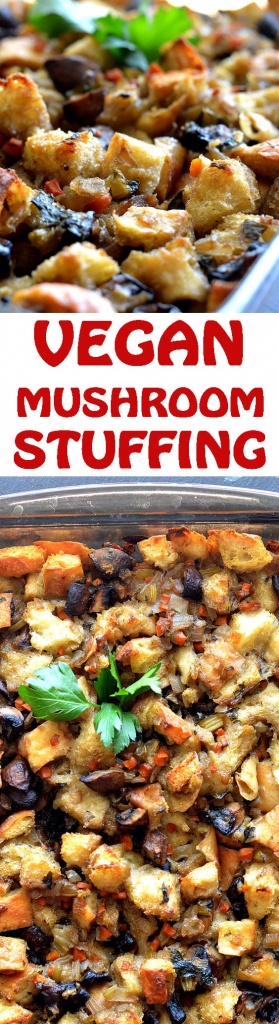 Vegan Mushroom Stuffing - TheVegLife