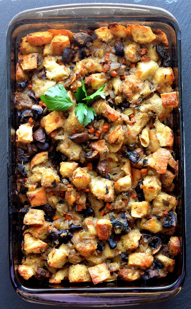 Vegan Mushroom Stuffing TheVegLife