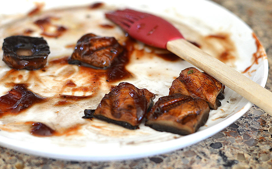 Barbecue Portobello Steak and Potato Bites