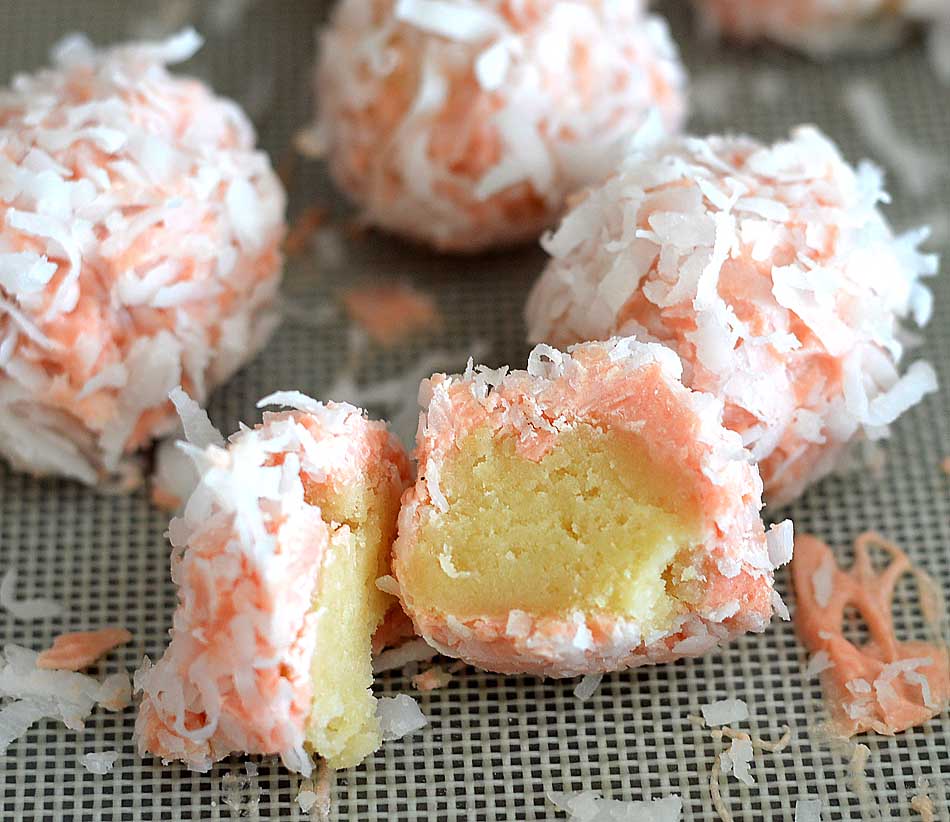 Vegan White Chocolate Covered Sugar Cookie Truffles