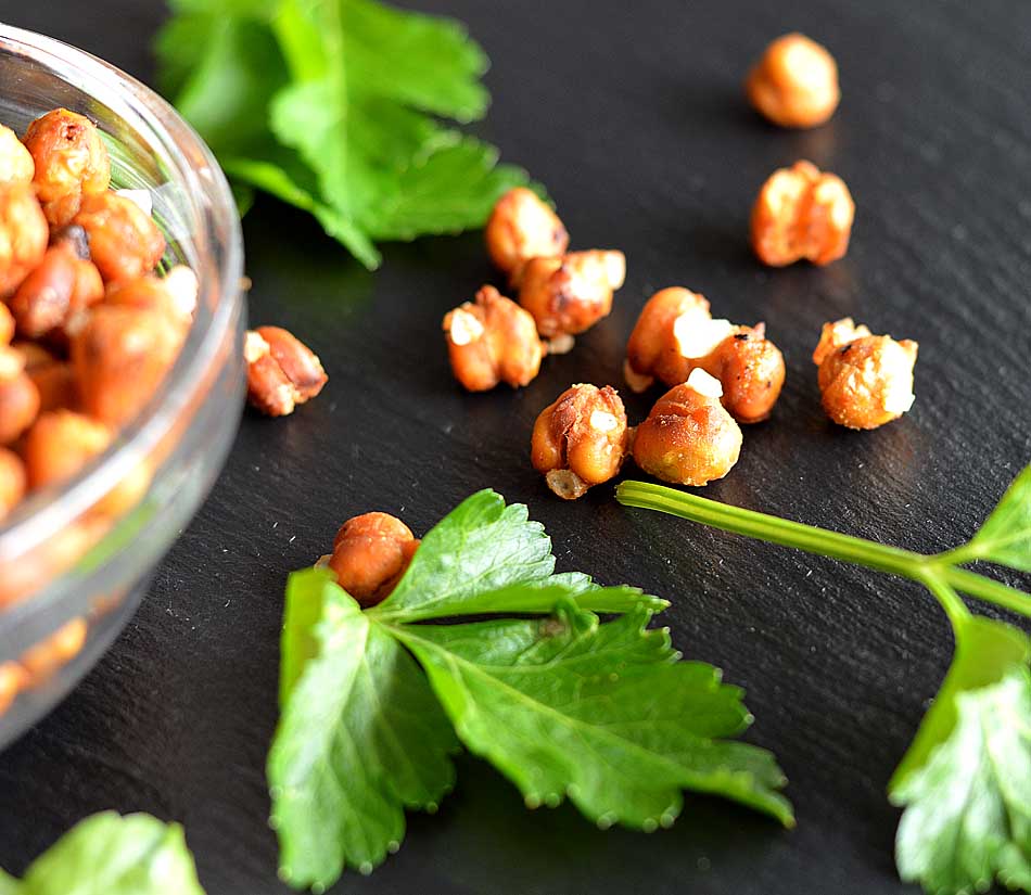 Bee-Free Roasted Honey Mustard Chickpeas