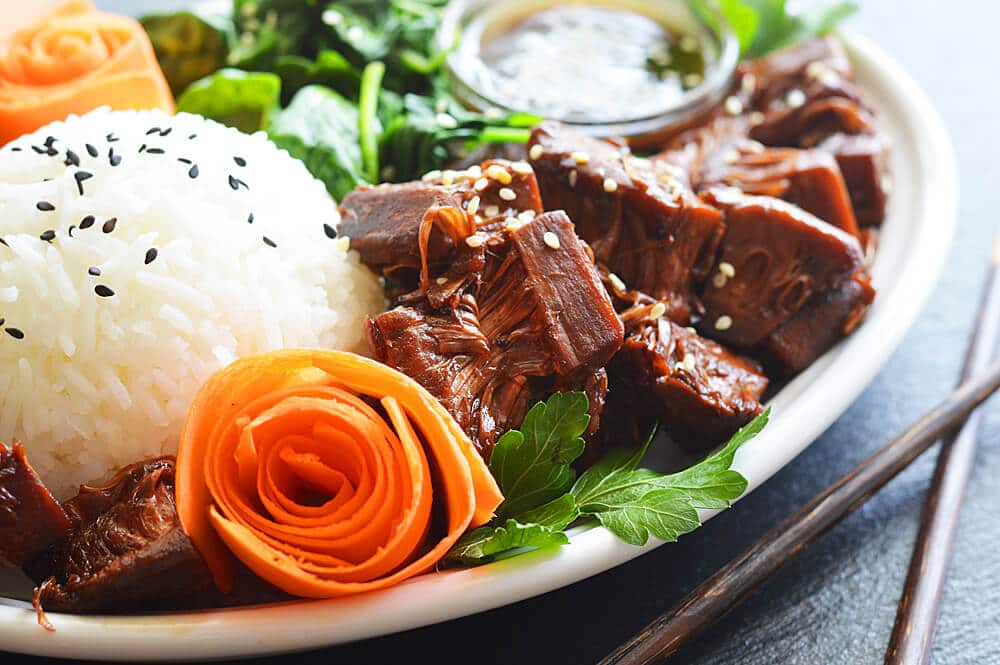 Vegan Teriyaki Jackfruit Bowl