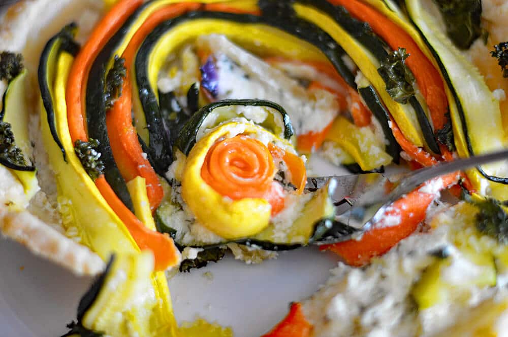 Vegan Spring Vegetable Spiral Tart