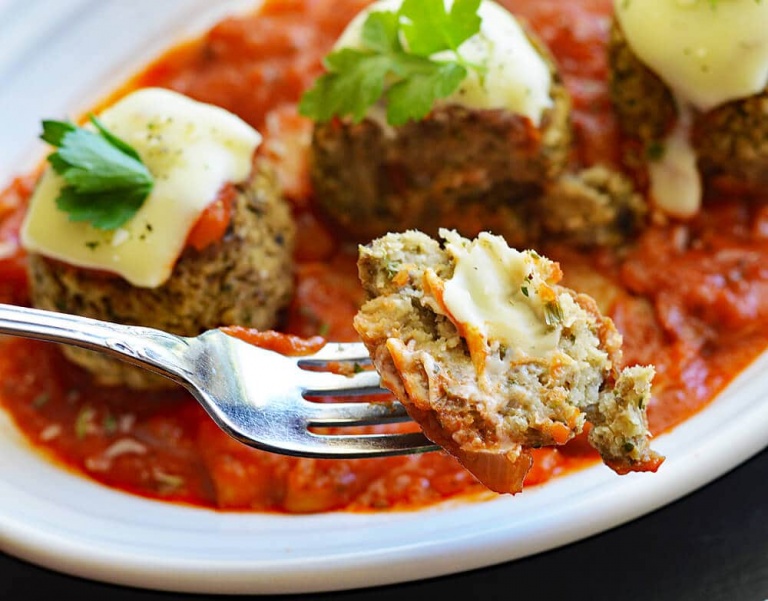 Vegan Eggplant Meatball Marinara TheVegLife