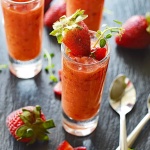 Vegan Tomato Strawberry Gazpacho