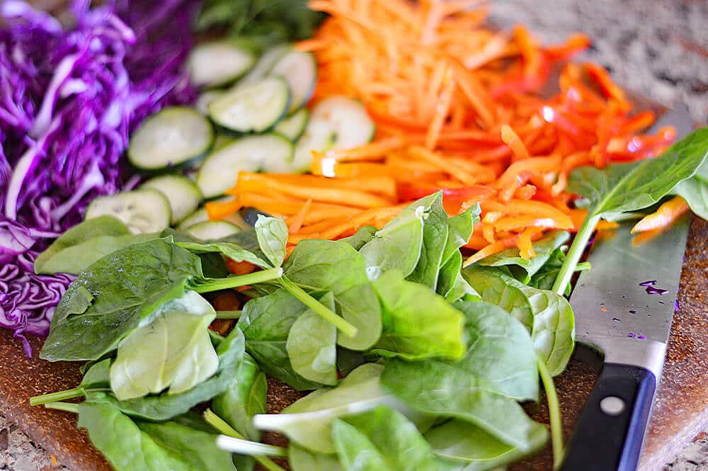 Ingredient Photo for Vegetable Spring Rolls with Peach Dipping Sauce