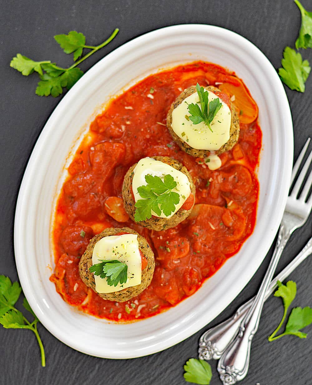 Vegan Eggplant Meatball Marinara