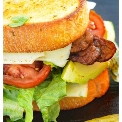 Vegan BLTA Texas Toast Grilled Cheese with NatureSweet Eclipses!