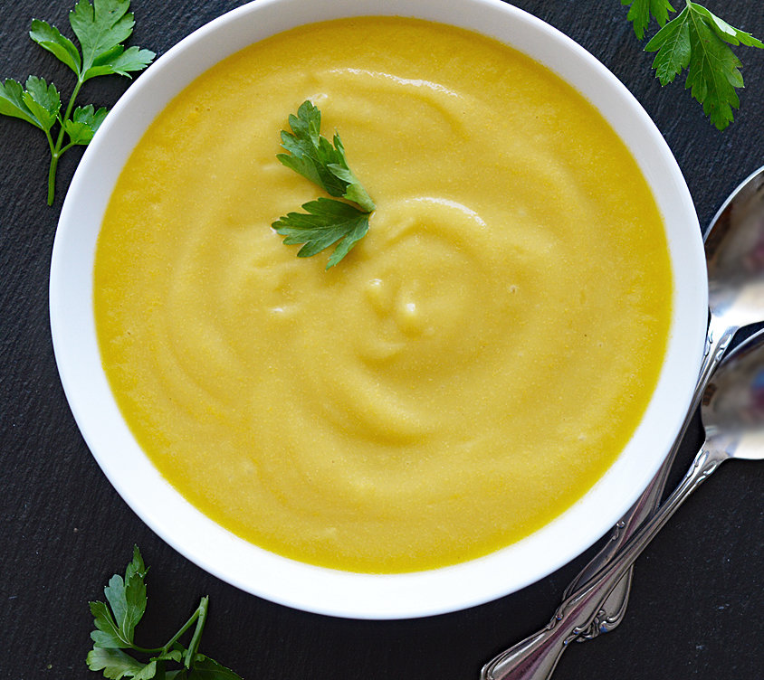 Vegan Yellow Squash Soup OVERHEAD