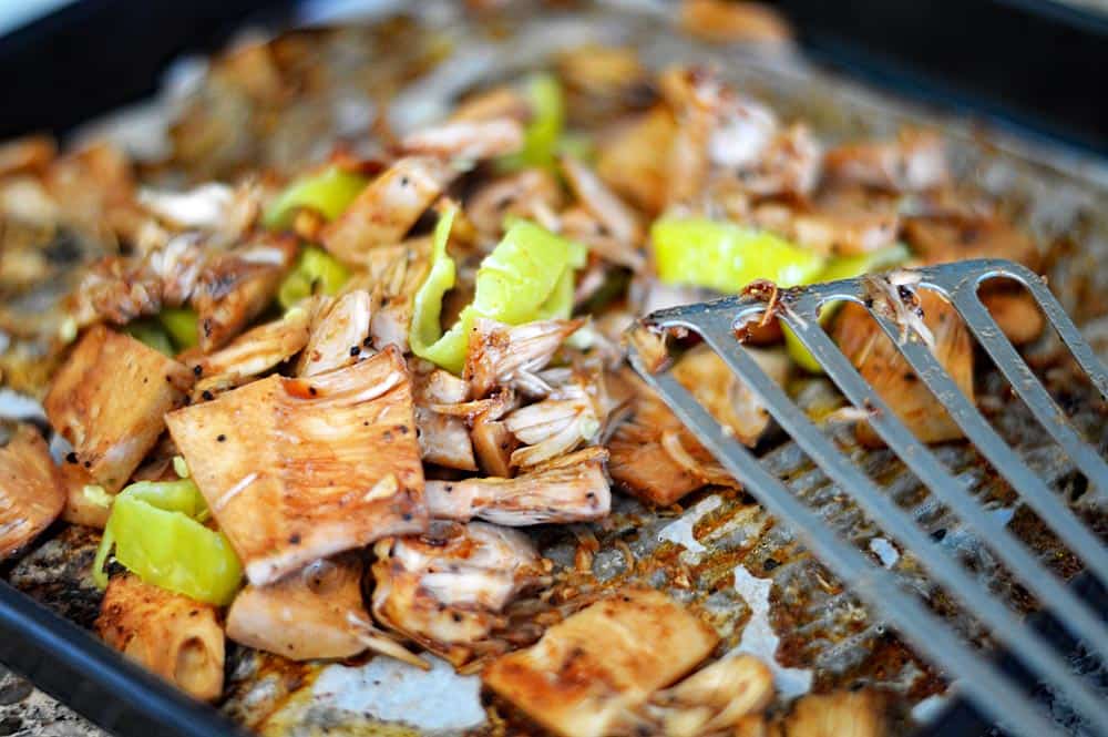 Peperoncini Jackfruit Sandwiches with Mushroom Au Jus