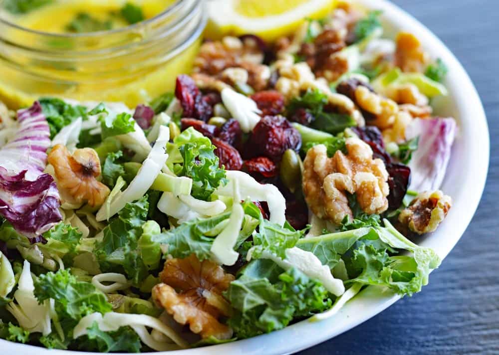 Kale & Quinoa Salad with Lemon Turmeric Tahini Dressing