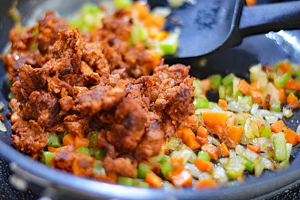 Vegan Chorizo Cornbread Stuffing