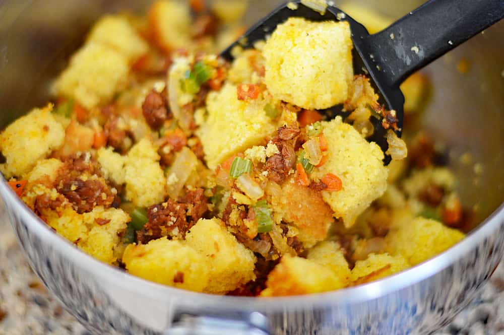 Vegan Chorizo Cornbread Stuffing