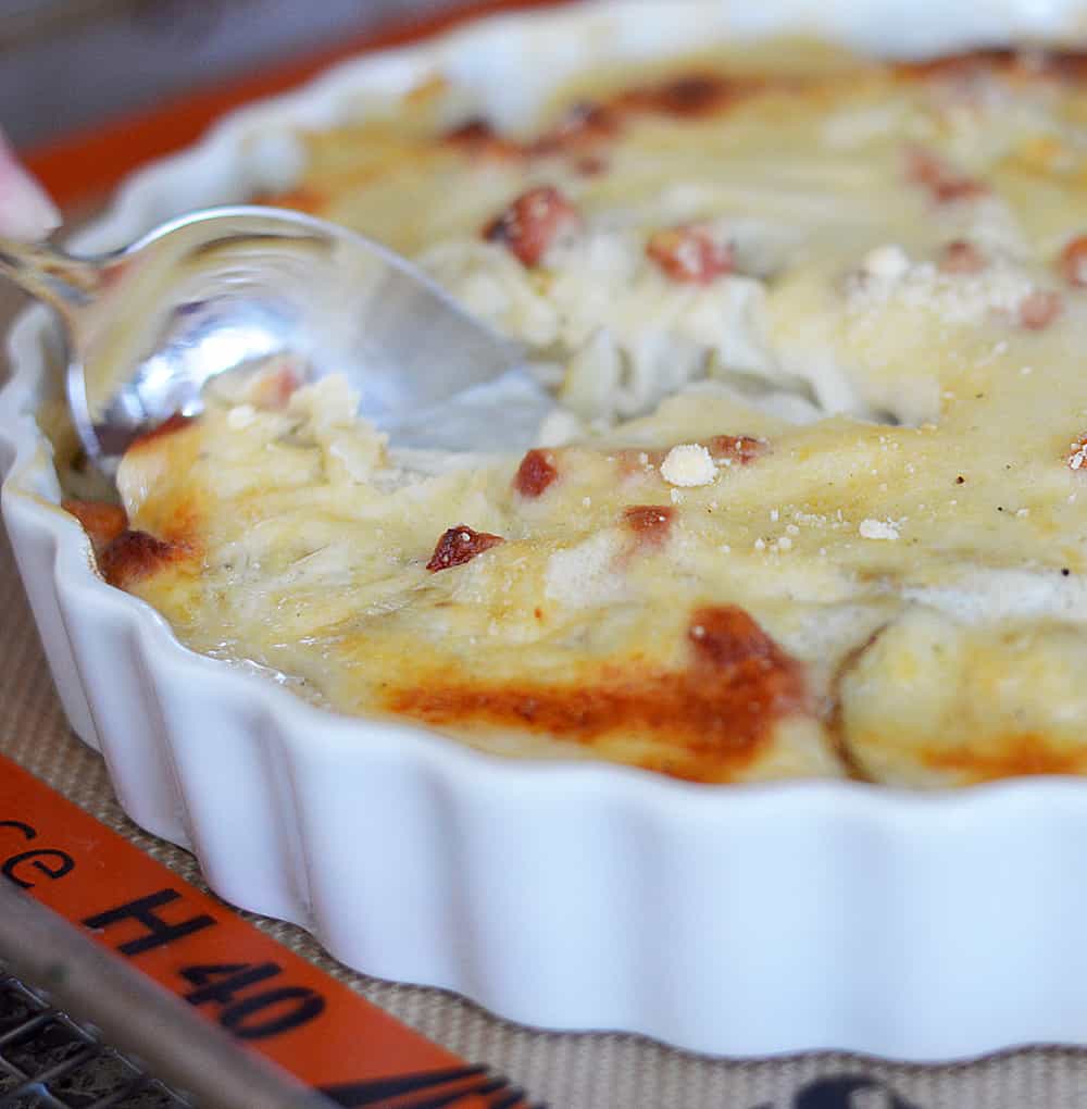 VEGAN Scalloped Potatoes and "Ham"