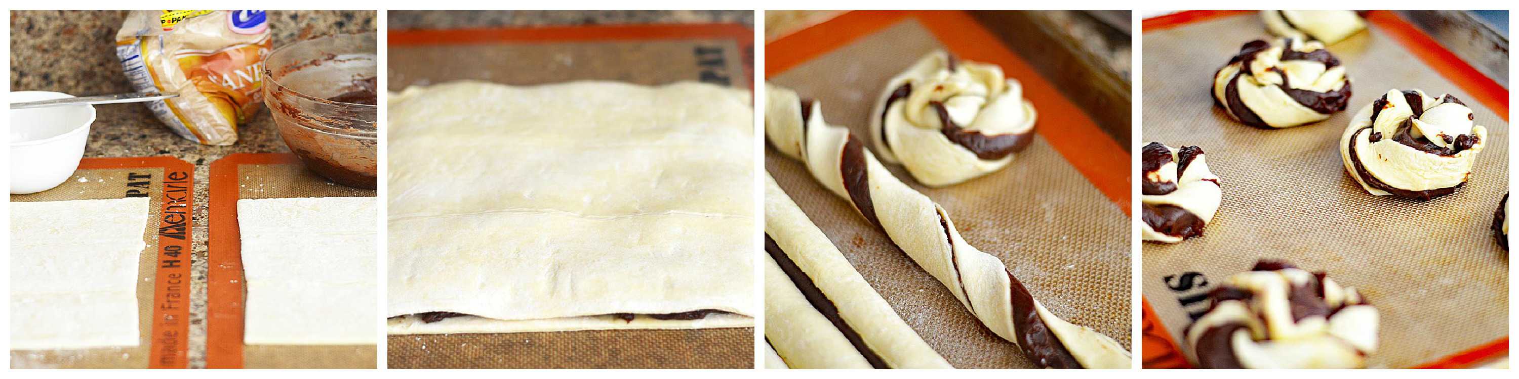 4 Ingredient Nutella Puff Pastry Twists