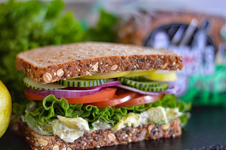 Loaded Veggie Club Sandwich featuring Dave’s Killer Bread