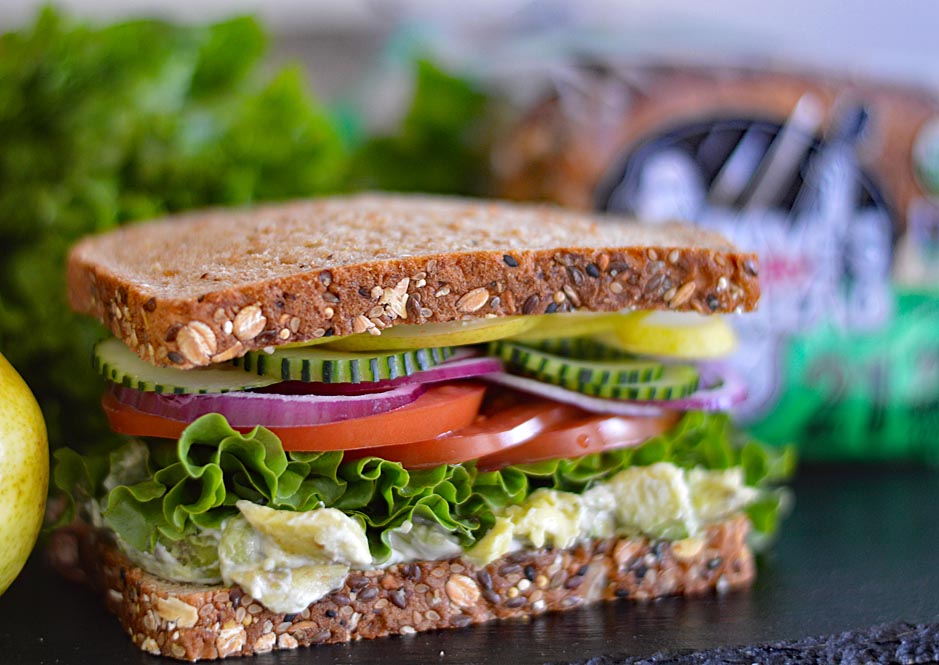 Loaded Veggie Club Sandwich featuring Daves Killer Bread