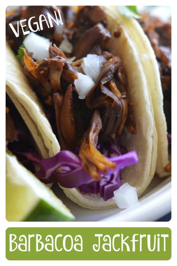 Vegan Barbacoa Jackfruit Street Tacos Recipe Pinterest Image