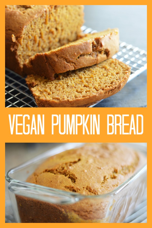 Pinterest picture for Vegan Pumpkin Bread Recipe